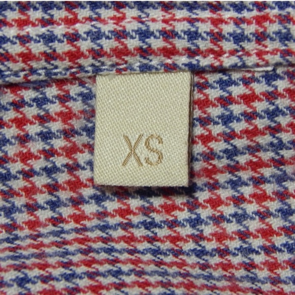 Massimo Alba Women’s Size XS Red White Blue Check Houndstooth Button Up Shirt - Picture 5 of 5